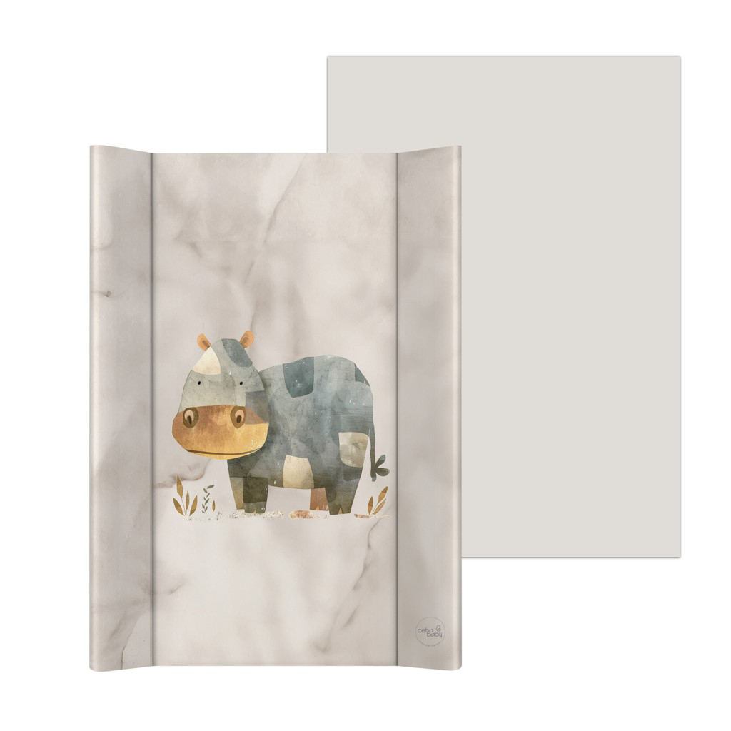 CEBA BABY Podložka prebaľovacia 2-hranná s pevnou doskou (50x70) Ultra Light Cosy Hippo